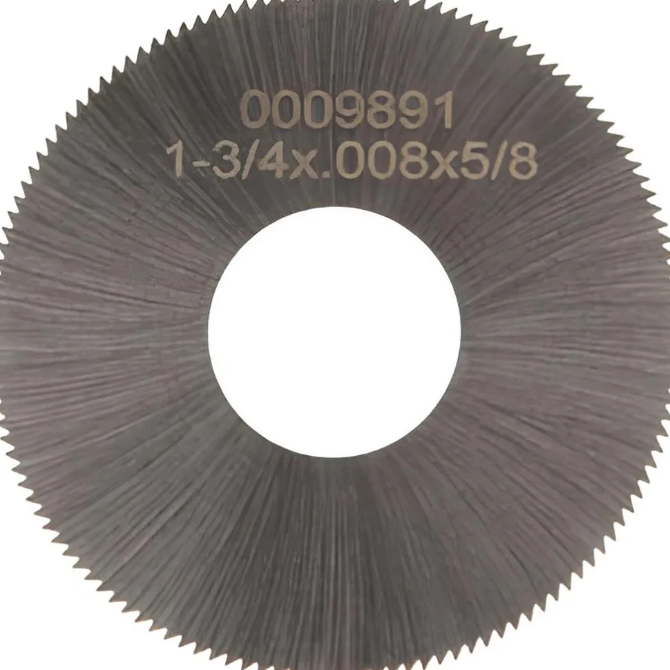 Slitting & Slotting Saw: 1-3/4" Dia, 0.0080" Thick, 5/8" Arbor Hole, 132 Teeth, High Speed Steel