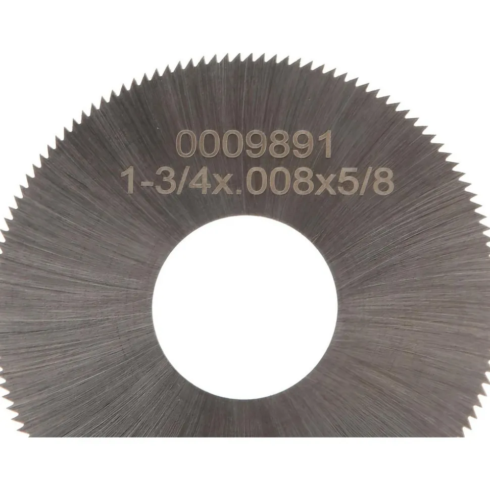 Slitting & Slotting Saw: 1-3/4" Dia, 0.0080" Thick, 5/8" Arbor Hole, 132 Teeth, High Speed Steel