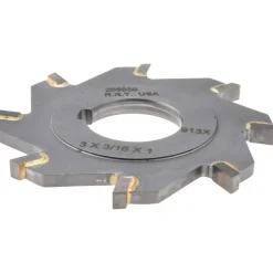 Slitting & Slotting Saw: 3" Dia, 3/16" Thick, 1" Arbor Hole, 8 Teeth, Carbide Tipped