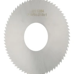 Slitting & Slotting Saw: 2-3/4" Dia, 0.0180" Thick, 1" Arbor Hole, 72 Teeth, High Speed Steel