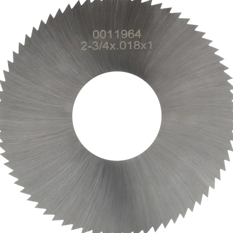 Slitting & Slotting Saw: 2-3/4" Dia, 0.0180" Thick, 1" Arbor Hole, 72 Teeth, High Speed Steel