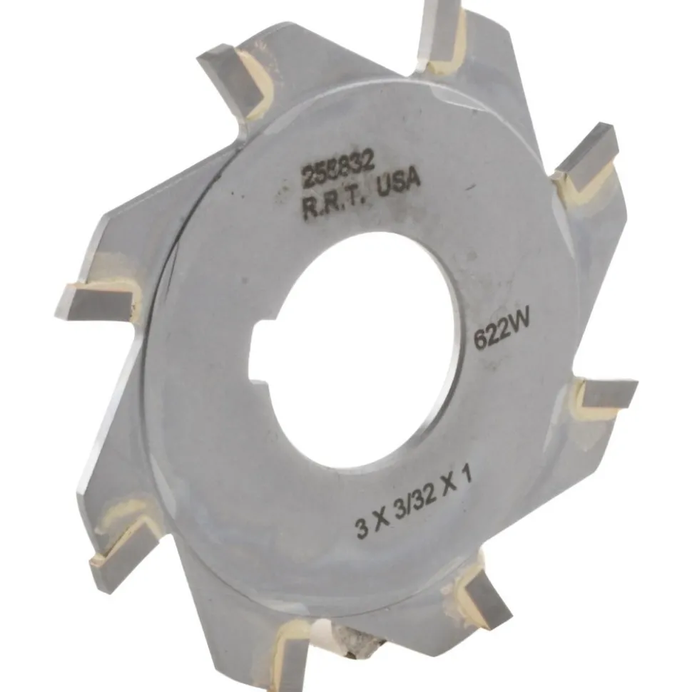 Slitting & Slotting Saw: 3" Dia, 3/32" Thick, 1" Arbor Hole, 8 Teeth, Carbide Tipped