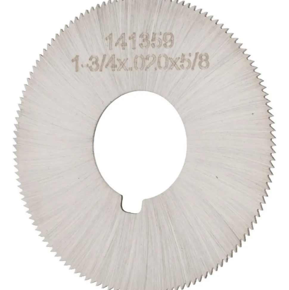 Slitting & Slotting Saw: 1-3/4" Dia, 0.0200" Thick, 5/8" Arbor Hole, 132 Teeth, High Speed Steel