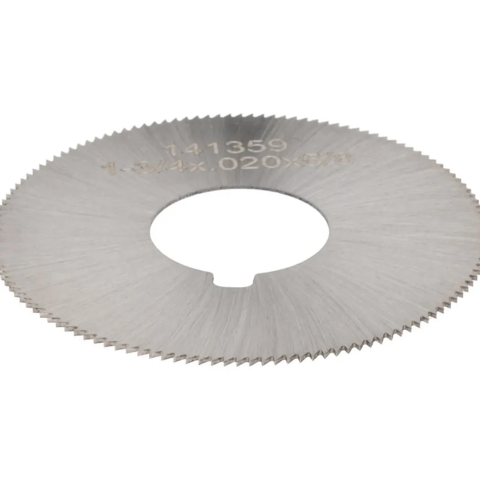 Slitting & Slotting Saw: 1-3/4" Dia, 0.0200" Thick, 5/8" Arbor Hole, 132 Teeth, High Speed Steel