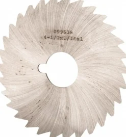 Slitting & Slotting Saw: 4-1/2" Dia, 1/16" Thick, 1" Arbor Hole, 40 Teeth, High Speed Steel