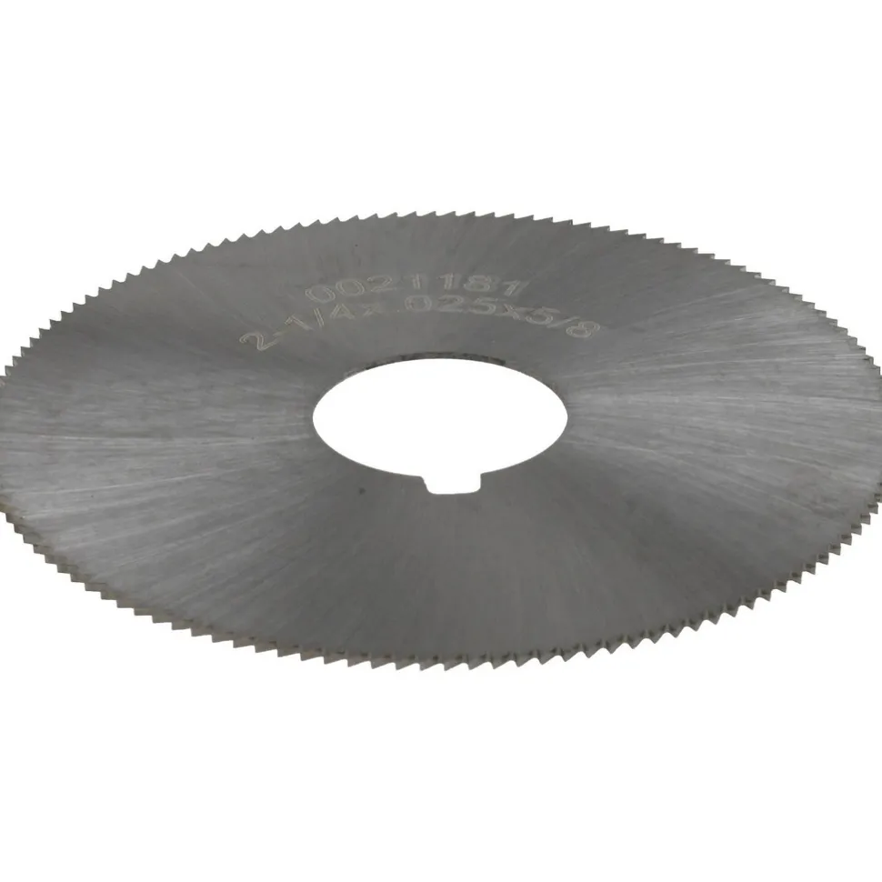 Slitting & Slotting Saw: 2-1/4" Dia, 0.0250" Thick, 5/8" Arbor Hole, 132 Teeth, High Speed Steel