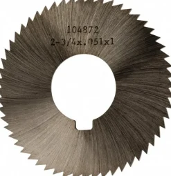 Slitting & Slotting Saw: 2-3/4" Dia, 0.0510" Thick, 1" Arbor Hole, 56 Teeth, High Speed Steel