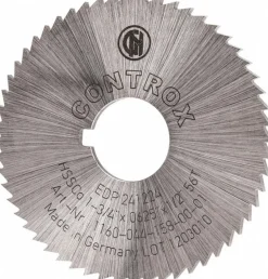 Slitting & Slotting Saw: 1-3/4" Dia, 1/16" Thick, 1/2" Arbor Hole, 56 Teeth, Cobalt