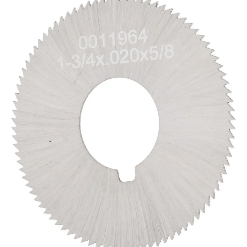 Slitting & Slotting Saw: 1-3/4" Dia, 0.0200" Thick, 5/8" Arbor Hole, 90 Teeth, High Speed Steel
