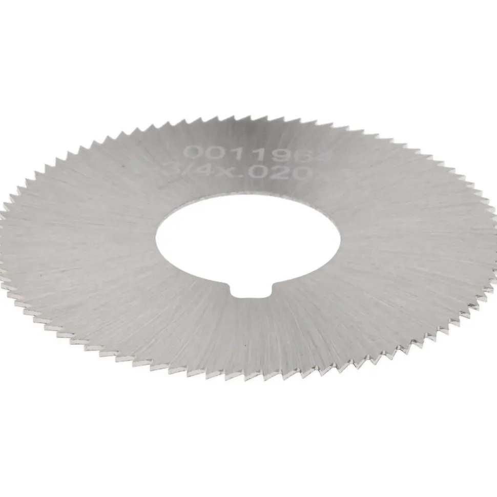 Slitting & Slotting Saw: 1-3/4" Dia, 0.0200" Thick, 5/8" Arbor Hole, 90 Teeth, High Speed Steel