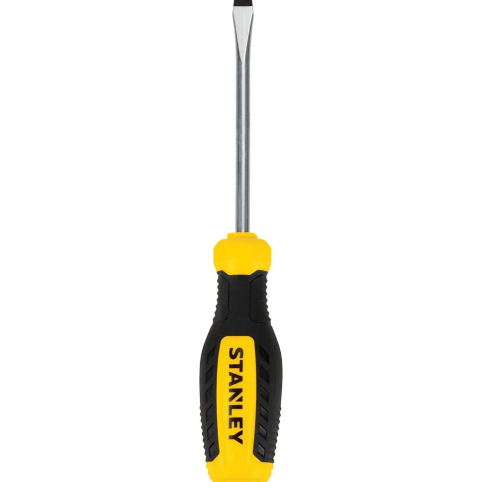 Slotted Screwdriver: 1/4" Width, 8" OAL, 4" Blade Length