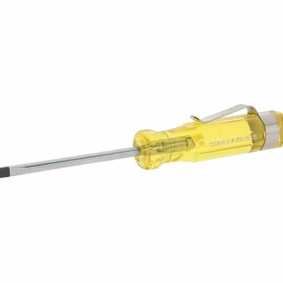 Slotted Screwdriver: 1/8" Width, 4-3/8" OAL, 2" Blade Length