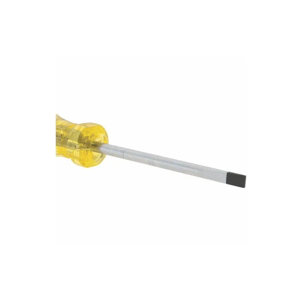 Slotted Screwdriver: 1/8" Width, 4-3/8" OAL, 2" Blade Length