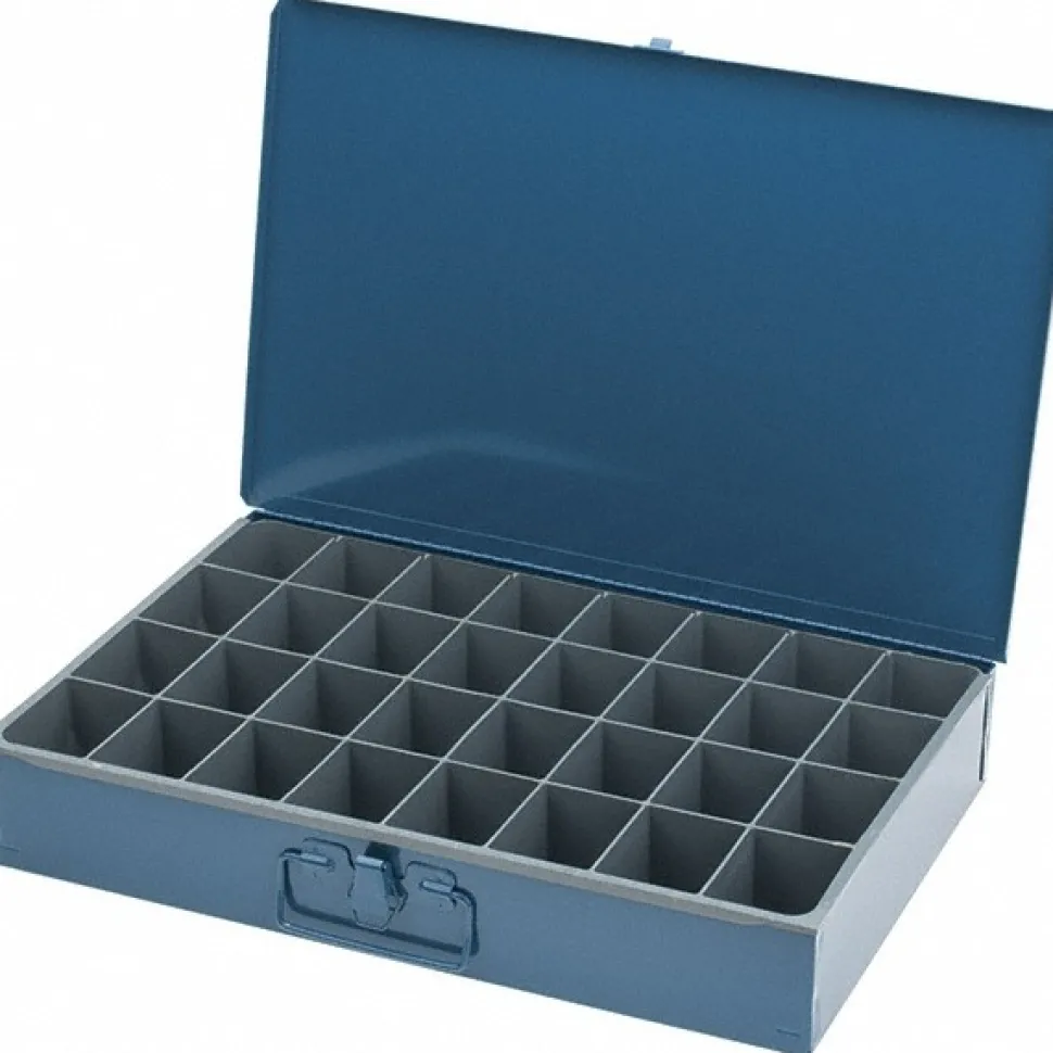 Small Parts Storage Box: 32 Compartments, 18.31" OAW, 12.43 OAD, 3.06 OAH