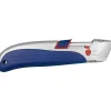 Snap-off Utility Knife: 2.44" Blade, 6.31" Handle, Auto-Retracting Blade