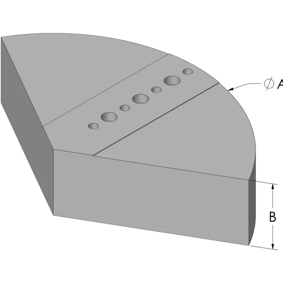 Soft Lathe Chuck Jaw: 7.75" Max Capacity, Tongue & Groove