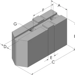 Soft Lathe Chuck Jaw: Tongue & Groove