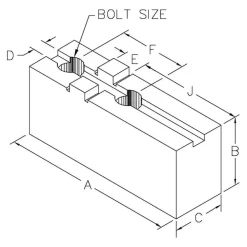 Soft Lathe Chuck Jaw: Tongue & Groove