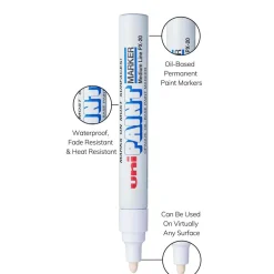 Solid Paint Marker: White, Oil Base, Bullet Tip