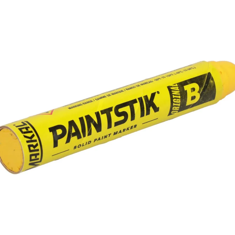 Solid Paint Marker: Yellow, Oil Base, Round Tip