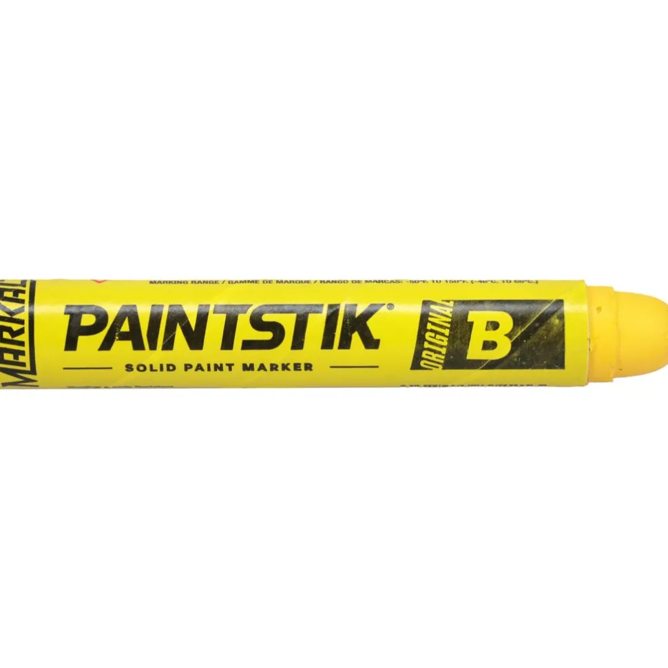 Solid Paint Marker: Yellow, Oil Base, Round Tip