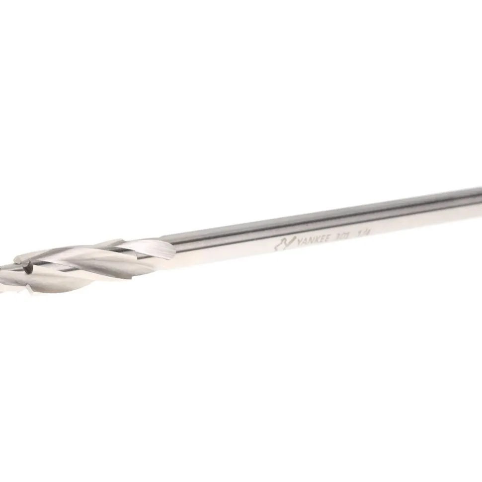 Solid Pilot Counterbore: 0.38" Dia, 1/4" Pilot, 4 Flutes