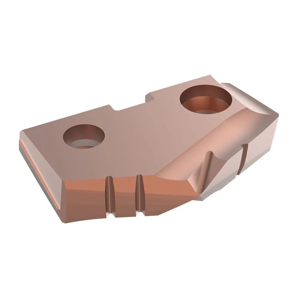 Spade Drill Insert: 1-1/4" Dia, Seat Size 2, Cobalt, 132 deg Point