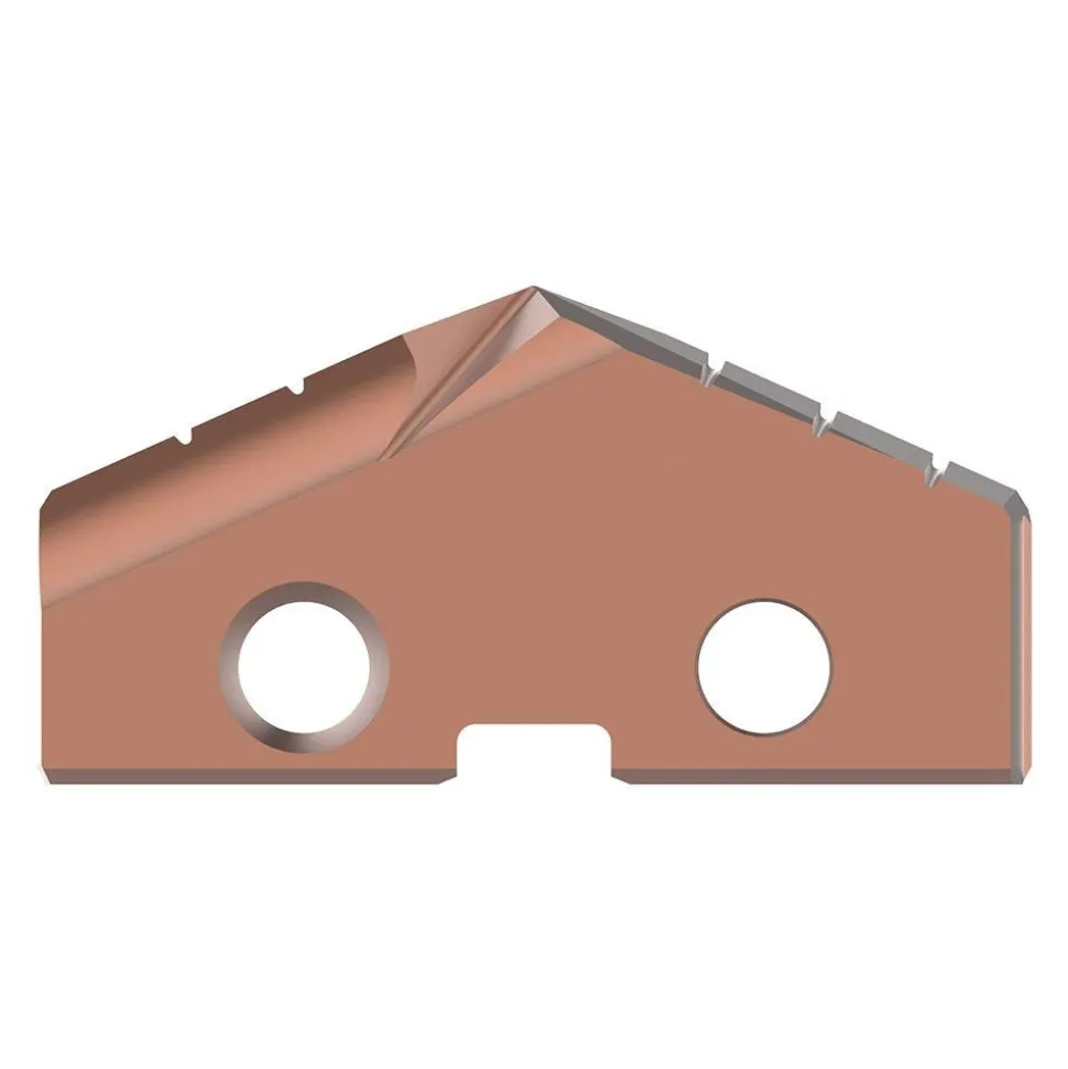 Spade Drill Insert: 1-3/4" Dia, Seat Size 3, Cobalt, 132 deg Point