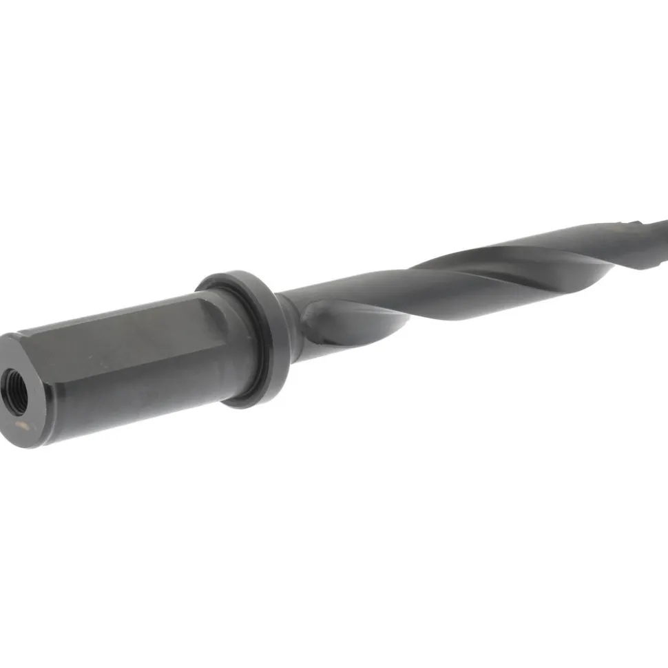 Spade Drill: 45/64 to 15/16" Dia, 4-5/8" Max Depth, Helical Flute