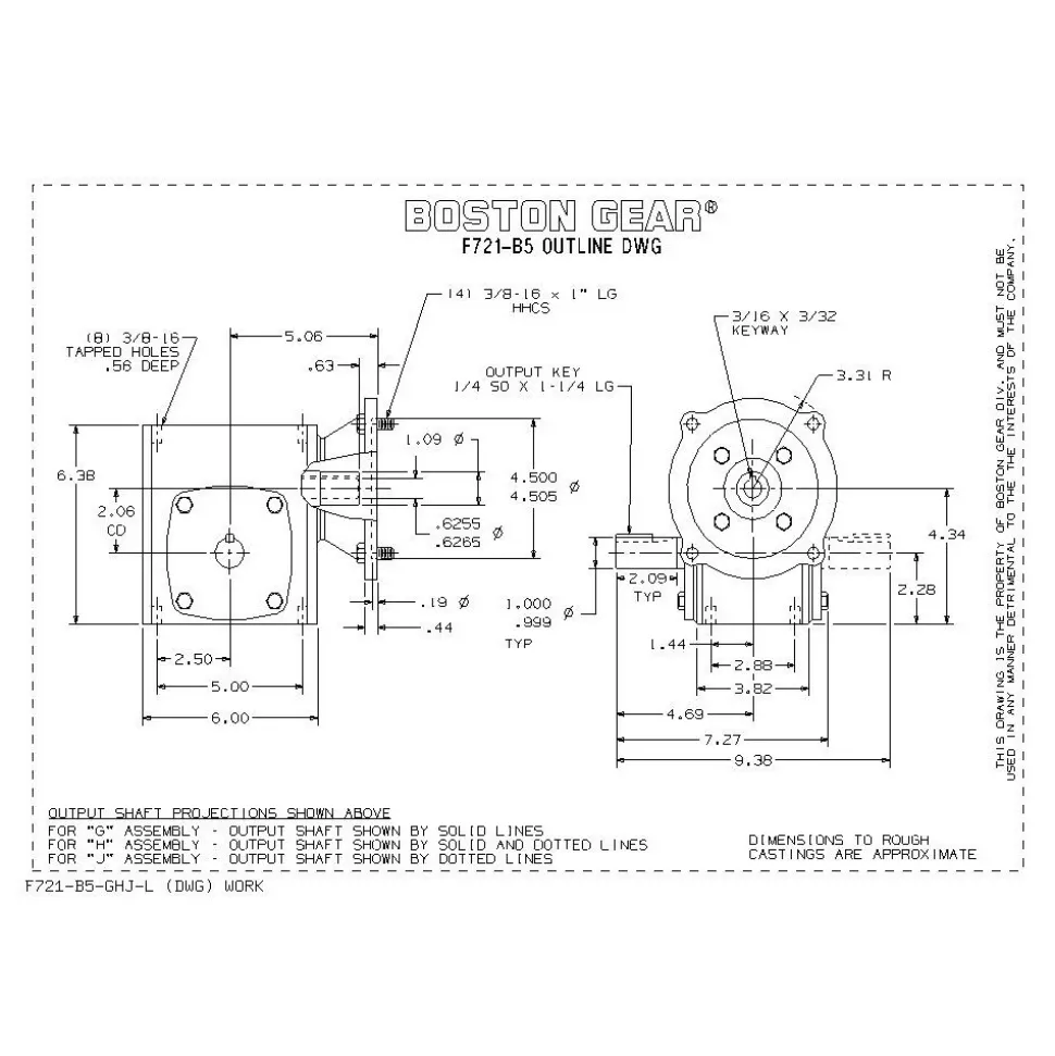 Speed Reducer: Quill, 2.06" Center to Center Shaft, 50:1, 0.66 hp Max Input, Worm Gear