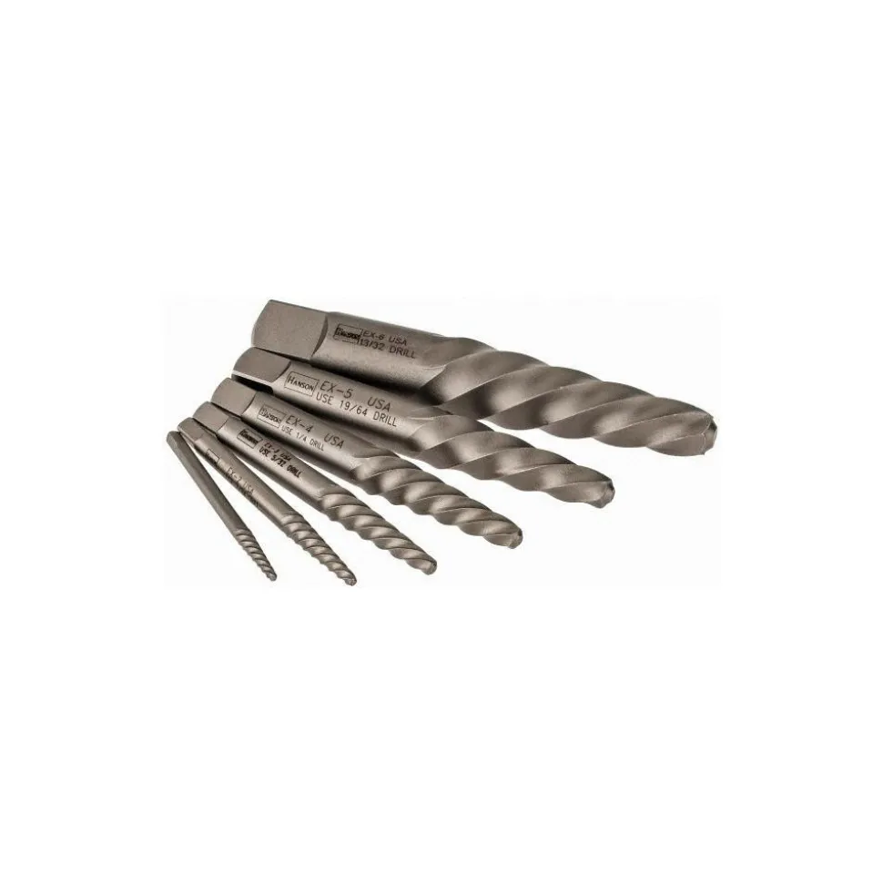 Spiral Flute Screw Extractor & Drill: 35 Pc