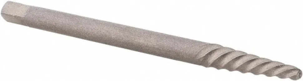 Spiral Flute Screw Extractor: #1, for 3/32 to 5/32 in, M2.5 to M4 & #3 to #6 Screws