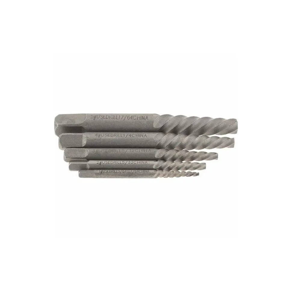 Spiral Flute Screw Extractor: 5 Pc