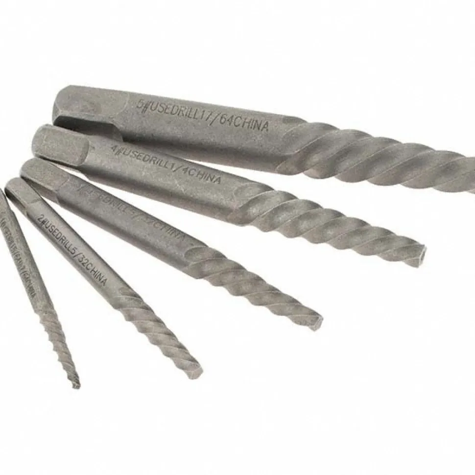 Spiral Flute Screw Extractor: 5 Pc