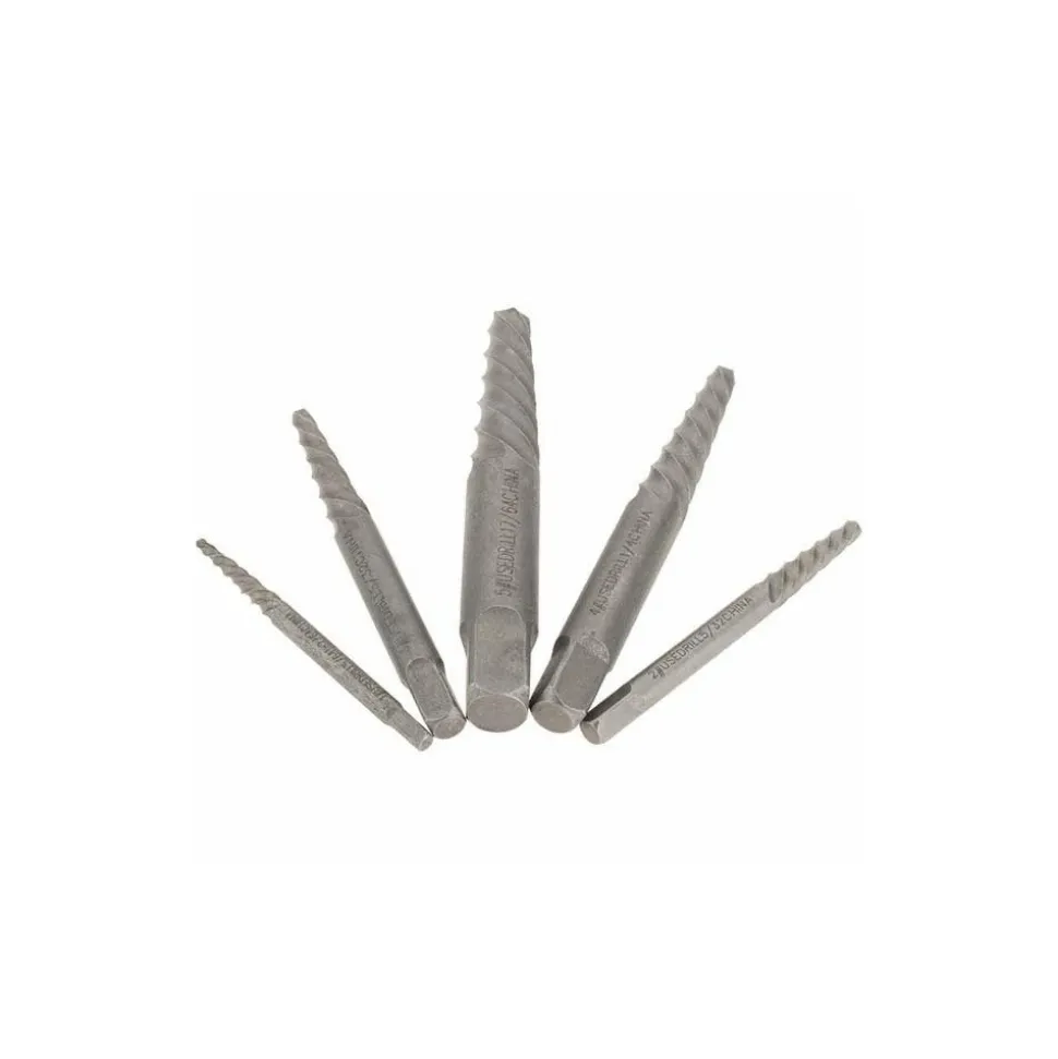Spiral Flute Screw Extractor: 5 Pc