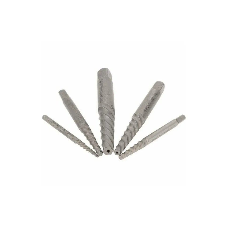 Spiral Flute Screw Extractor: 5 Pc