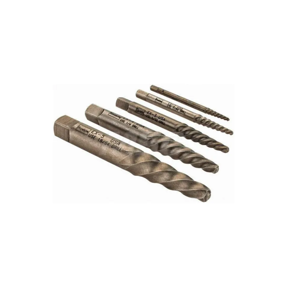 Spiral Flute Screw Extractor & Drill: 10 Pc