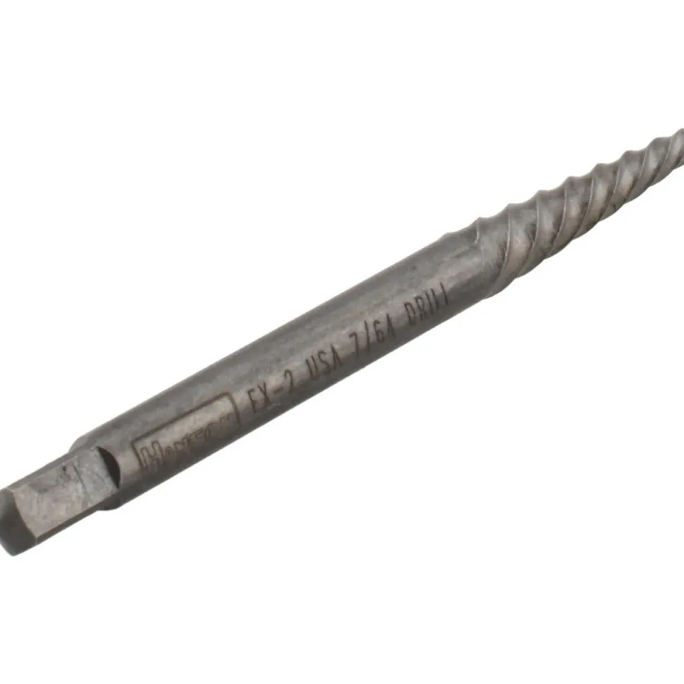 Spiral Flute Screw Extractor: #2, for 5/32 to 7/32 in Screws