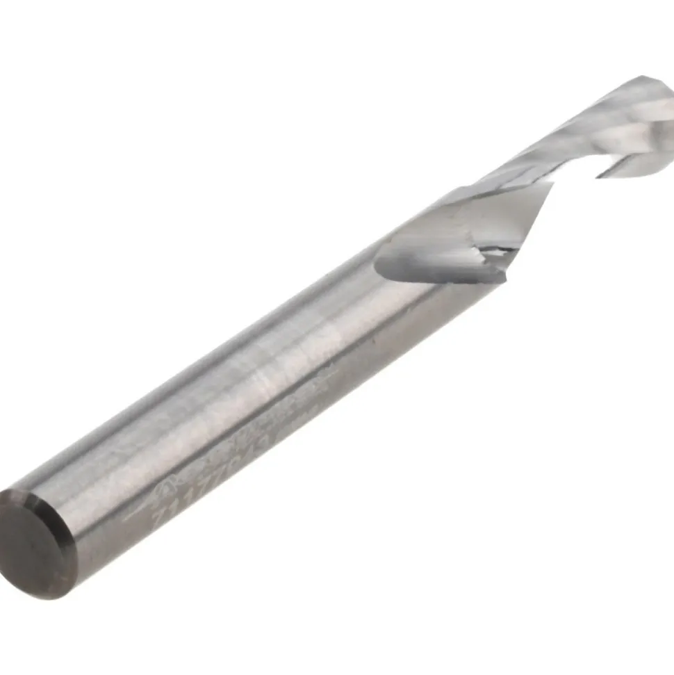 Spiral Router Bit: 1/4" Dia, 3/4" LOC, 1/4" Shank Dia, 1 Flute, Upcut