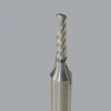 Spiral Router Bit: 1/8" Dia, 1/2" LOC, 1/4" Shank Dia, 1 Flute, Upcut