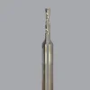 Spiral Router Bit: 1/8" Dia, 1/2" LOC, 1/4" Shank Dia, 2 Flute, Downcut