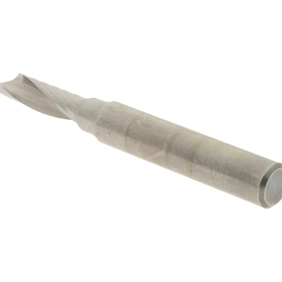 Spiral Router Bit: 3/16" Dia, 5/8" LOC, 1/4" Shank Dia, 1 Flute, Upcut