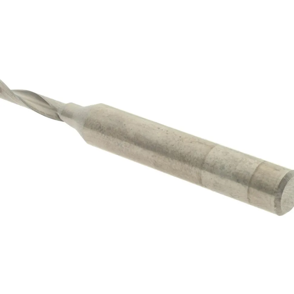 Spiral Router Bit: 1/8" Dia, 1/2" LOC, 1/4" Shank Dia, 1 Flute, Upcut