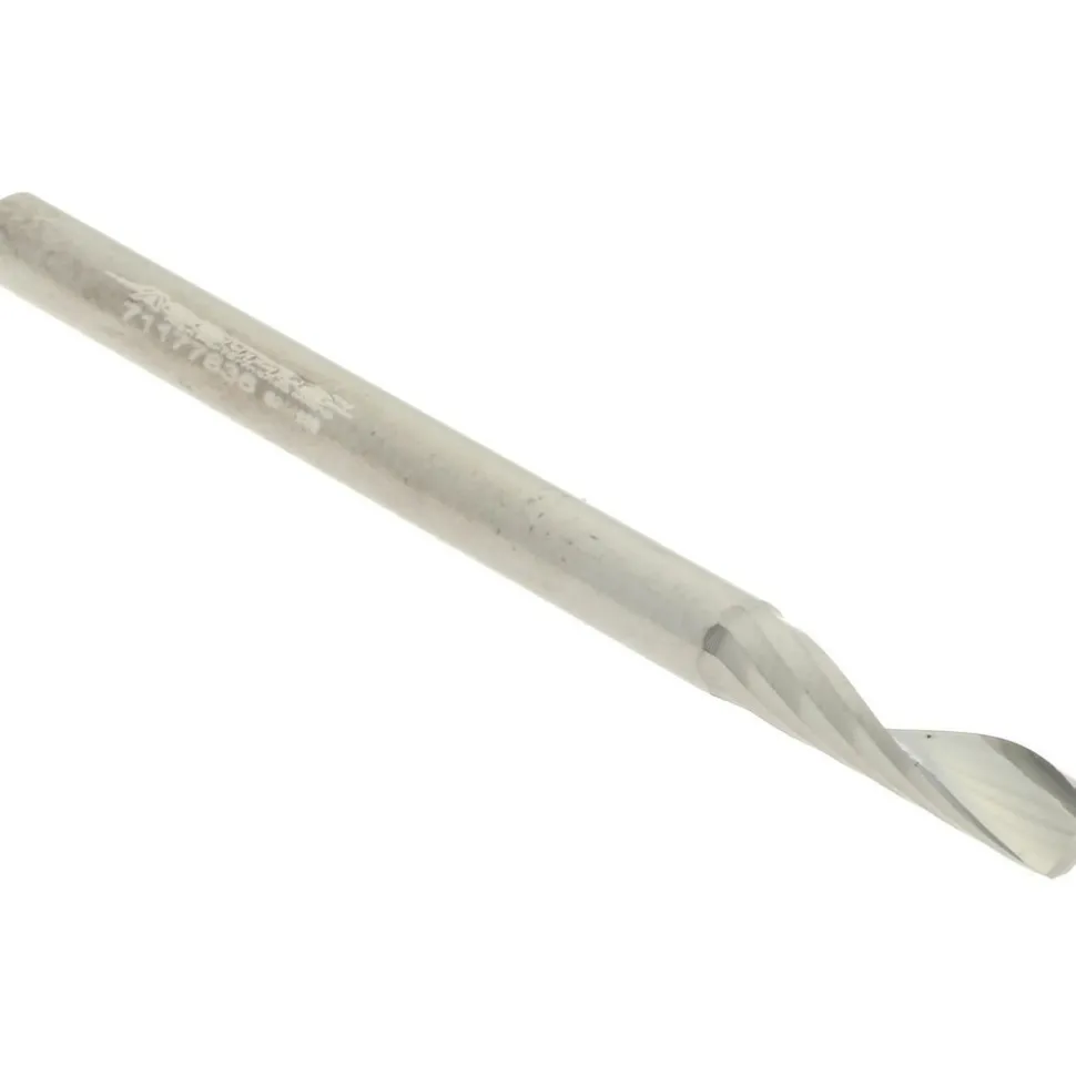 Spiral Router Bit: 1/8" Dia, 1/2" LOC, 1/8" Shank Dia, 1 Flute, Upcut
