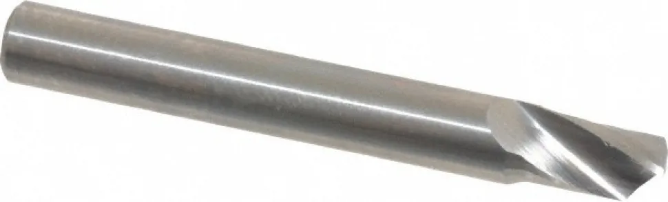 Spiral Router Bit: 1/4" Dia, 3/8" LOC, 1/4" Shank Dia, 1 Flute, Upcut
