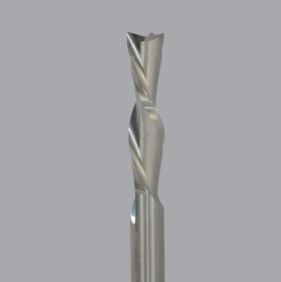 Spiral Router Bit: 1/2" Dia, 2-1/8" LOC, 1/2" Shank Dia, 2 Flute, Downcut