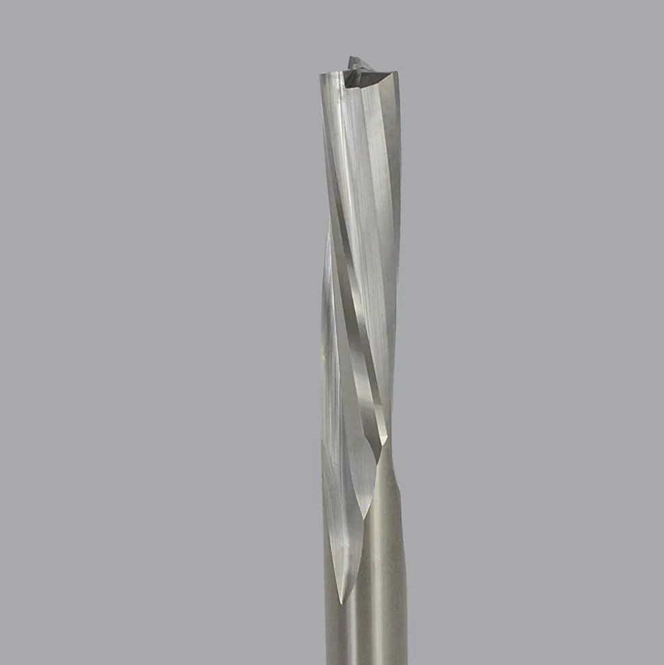 Spiral Router Bit: 1/2" Dia, 2-1/8" LOC, 1/2" Shank Dia, 3 Flute, Downcut