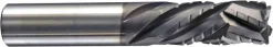 Spiral Router Bit: 1/4" Dia, 3/4" LOC, 1/4" Shank Dia, 5 Flute, Compression
