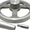 Spoked Offset Handwheel: Aluminum, Plain Finish