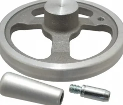 Spoked Offset Handwheel: Aluminum, Plain Finish